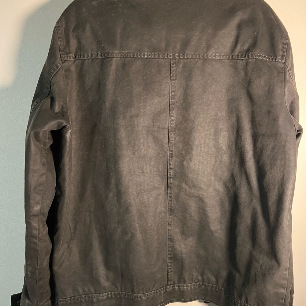 Rodd & Gunn The Jack Men's Coated Cotton Motorcycle Jacket-Large - Bracken - Picture 7 of 8